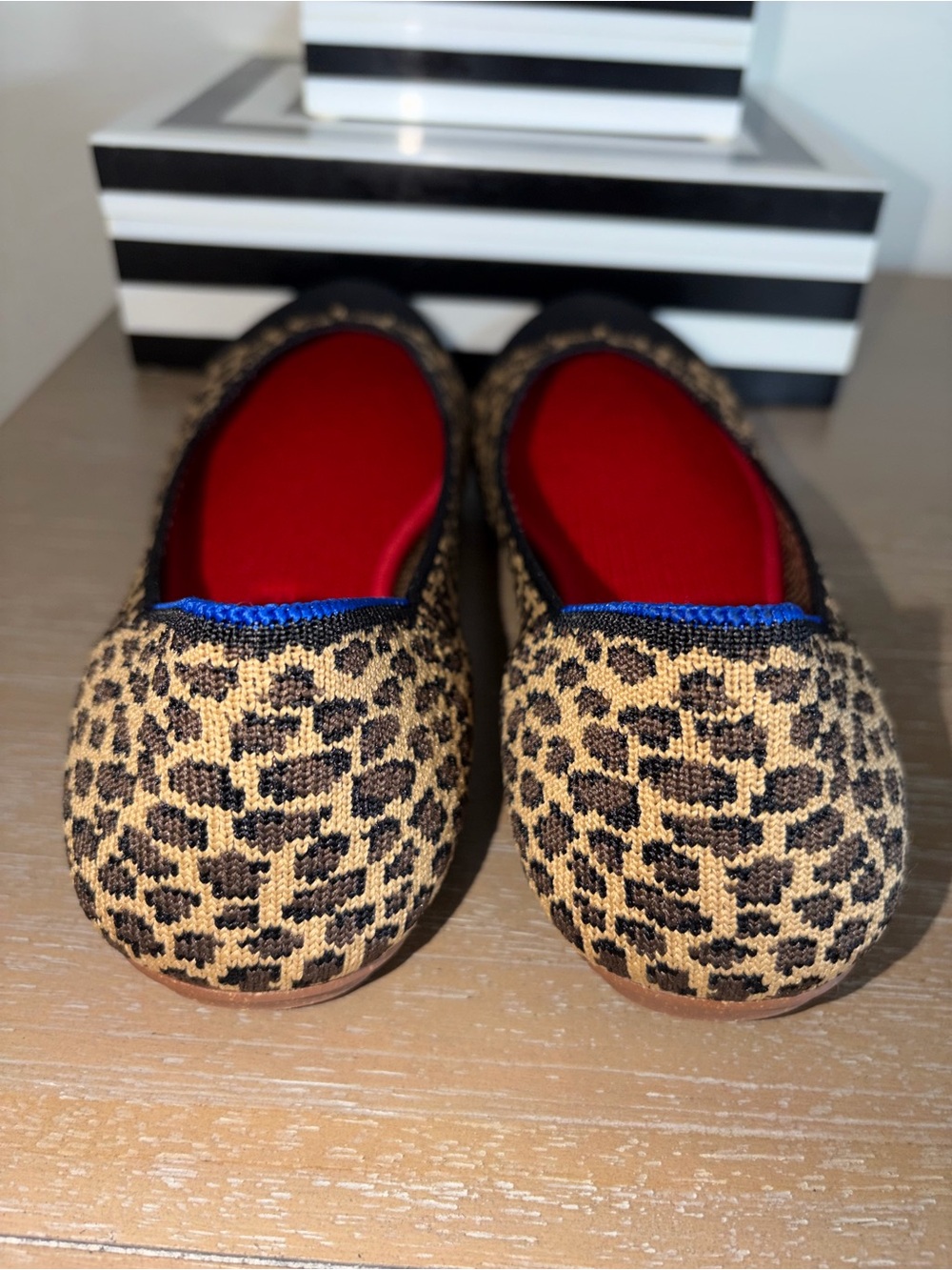 Rothy’s The Square Little Cat leopard cheetah print round toe ballet flats 8 NEW - Picture 5 of 7